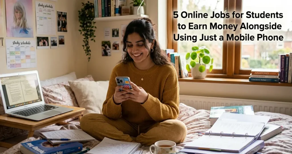5 Online Jobs for Students to Earn Money Alongside Studies Using Just a Mobile Phone
